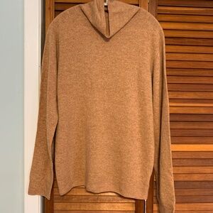 Soft new 100% merino cowl turtleneck, golden camel, medium, $35.